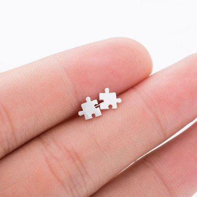Cercei tip boemă, simpli, cu inimă de pește geometrică, cercei puzzle fantomă pentru femei, fete, copii, bijuterii, cadouri