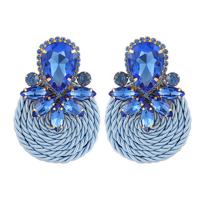 Ztech Blue Series Cercei drăguți de cristal Femei Populare în stil european Bijuterii coreene Cadouri geometrice de Crăciun Comerț cu ridicata Pendientes