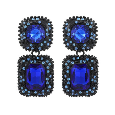 Ztech Blue Series Cercei drăguți de cristal Femei Populare în stil european Bijuterii coreene Cadouri geometrice de Crăciun Comerț cu ridicata Pendientes