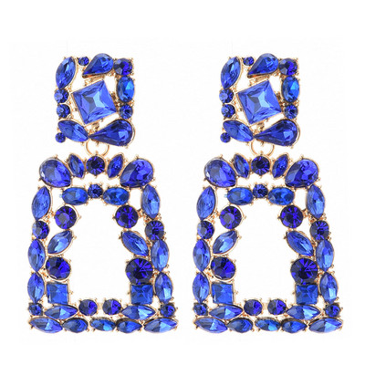 Ztech Blue Series Cercei drăguți de cristal Femei Populare în stil european Bijuterii coreene Cadouri geometrice de Crăciun Comerț cu ridicata Pendientes