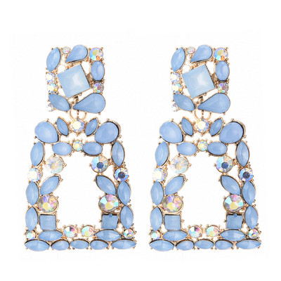 Ztech Blue Series Cercei drăguți de cristal Femei Populare în stil european Bijuterii coreene Cadouri geometrice de Crăciun Comerț cu ridicata Pendientes