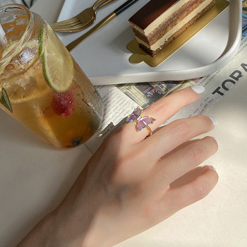 Νέο δαχτυλίδι πεταλούδας μωβ γλυκό ρομαντικό δαχτυλίδι Γυναικείο κόσμημα κορίτσι δώρο γάμου Δημοφιλές δαχτυλίδι ιδιοσυγκρασίας
