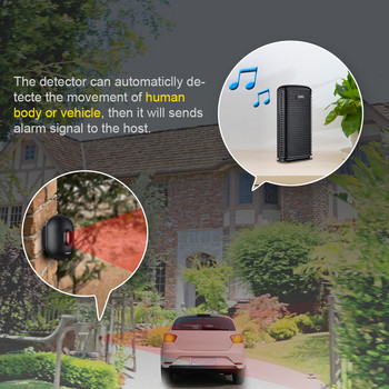 KERUI Wireless Smart Home Alarm Driveway Garage Αισθητήρας διαρρηκτών Αδιάβροχος ανιχνευτής κίνησης PIR Σύστημα προστασίας ασφαλείας