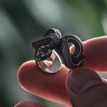Доминиращ ретро сребърен пръстен със змия за мъж, змия, ръчно изработен мъжки пръстен, колие с национален прилив, висулка, бижута, аксесоари
