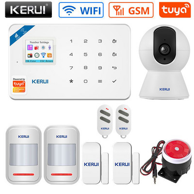 KERUI W18 WIFI Безжична GSM алармена система Tuya Smart APP Дистанционно управление Home Security Alarm Host Home Security Alarm Kit