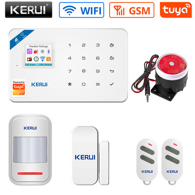 KERUI W18 WIFI Безжична GSM алармена система Tuya Smart APP Дистанционно управление Home Security Alarm Host Home Security Alarm Kit