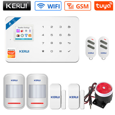 KERUI W18 WIFI Безжична GSM алармена система Tuya Smart APP Дистанционно управление Home Security Alarm Host Home Security Alarm Kit