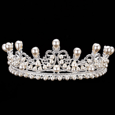 Mireasa Crystal Pearl Seturi de bijuterii de costume Nou Design Strass Colier Colier Cercei Tiara Mireasa Femei Set Bijuterii Nunta