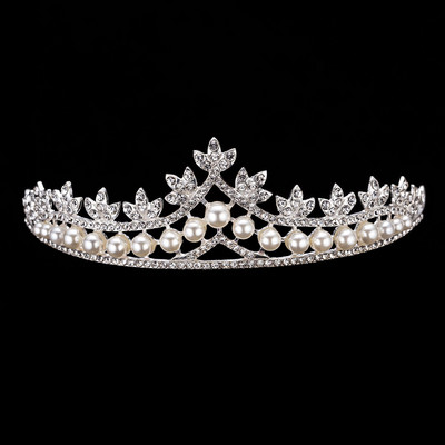 Mireasa Crystal Pearl Seturi de bijuterii de costume Nou Design Strass Colier Colier Cercei Tiara Mireasa Femei Set Bijuterii Nunta