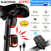 Elecpow ασύρματος συναγερμός ποδηλάτου πίσω φως αδιάβροχο τηλεχειριστήριο USB Charge Smart Auto Brake Sensing Bike Πίσω φως