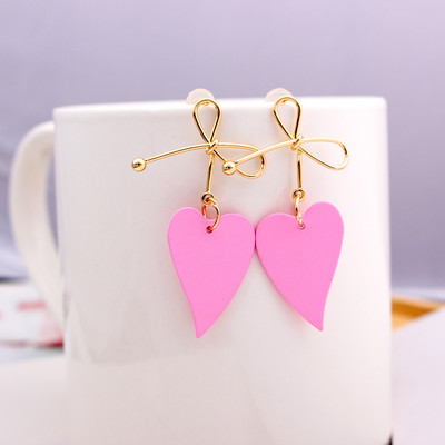 Divatos arany színű szív geometrikus csepp fülbevaló nőknek Brincos vintage piros zöld sárga fülbevaló szabálytalan koreai ékszerek