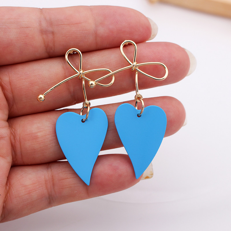 Divatos arany színű szív geometrikus csepp fülbevaló nőknek Brincos vintage piros zöld sárga fülbevaló szabálytalan koreai ékszerek
