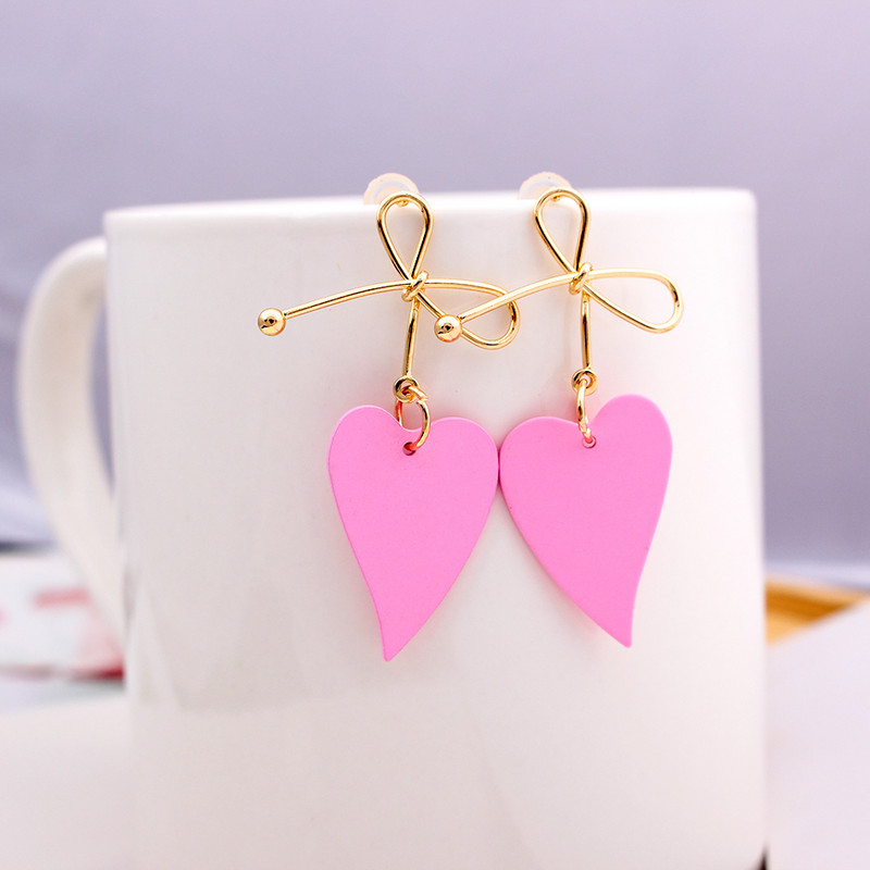 Divatos arany színű szív geometrikus csepp fülbevaló nőknek Brincos vintage piros zöld sárga fülbevaló szabálytalan koreai ékszerek