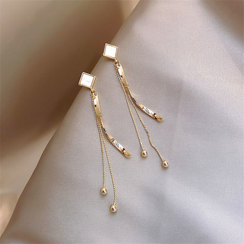 Vintage μαργαριταρένια σκουλαρίκια ερπυστριοφόρου με φούντα για γυναικεία πάρτι Μόδα μακριά κρεμαστά σκουλαρίκια Νυφικά κοσμήματα