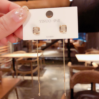 Vintage Pearl Tassel Ear Wrap Crawler Naušnice za žene Moda za zabave Duge viseće naušnice Vjenčani nakit