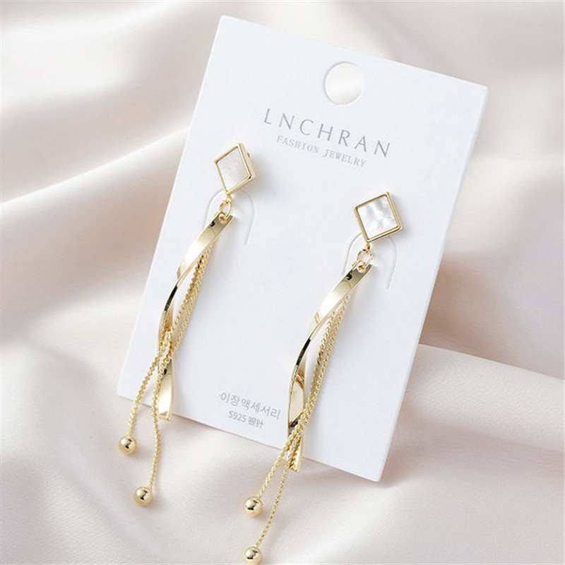 Vintage Pearl Tassel Ear Wrap Crawler Naušnice za žene Moda za zabave Duge viseće naušnice Vjenčani nakit