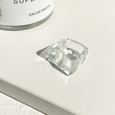 Ins Geometrijski prsten od prozirne smole za žene, djevojke, šareni akrilni okrugli prsten za prste, trendi dodaci za nakit, novo 2022.