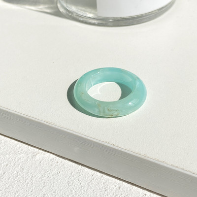 Ins Geometrijski prsten od prozirne smole za žene, djevojke, šareni akrilni okrugli prsten za prste, trendi dodaci za nakit, novo 2022.