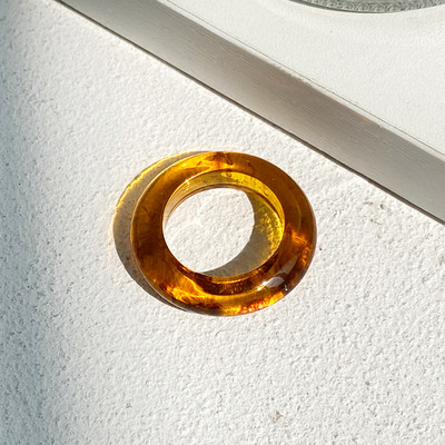 Ins Geometrijski prsten od prozirne smole za žene, djevojke, šareni akrilni okrugli prsten za prste, trendi dodaci za nakit, novo 2022.