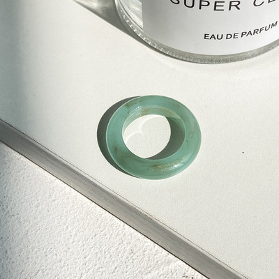 Ins Geometrijski prsten od prozirne smole za žene, djevojke, šareni akrilni okrugli prsten za prste, trendi dodaci za nakit, novo 2022.