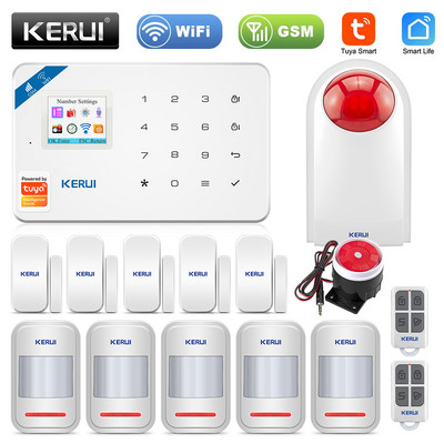 KERUI W181 Tuya Alarmni sustav za kućni sigurnosni alarm Rezidencijalni senzor pokreta APP Kontrola Pametni GSM WIFI Protuprovalni alarmni sustav