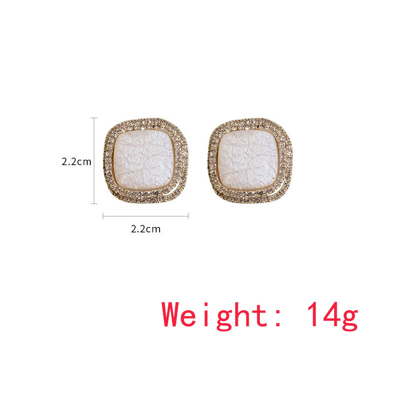 Új divatos, geometrikus strasszos fülbevaló, divatos csepp mázas divat, friss királynő, modern női fülbevaló koreai ékszer 2023