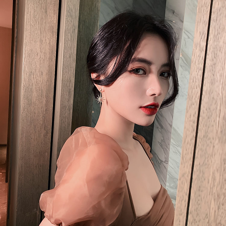 Zeojrlly divatos női lógó fülbevalók új csillagos fülbevalók hosszú medál divat koreai elegáns egyszerű ékszerek lányoknak