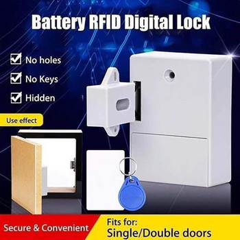 Направи си сам интелигентен сензор RFID скрита безопасна цифрова ключалка за шкаф/електронни ключалки за чекмеджета Невидима сензорна ключалка за гардеробни мебели