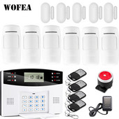 Wofea IOS Android APP Control Wireless Home Security Σύστημα συναγερμού GSM αμφίδρομη ενδοεπικοινωνία Ειδοποίηση SMS για τροφοδοσία