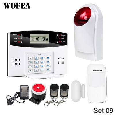 Wofea IOS Android APP Control Wireless Home Security Σύστημα συναγερμού GSM αμφίδρομη ενδοεπικοινωνία Ειδοποίηση SMS για τροφοδοσία