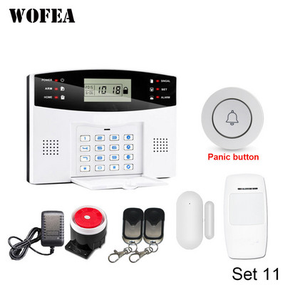Wofea IOS Android APP Control Wireless Home Security Σύστημα συναγερμού GSM αμφίδρομη ενδοεπικοινωνία Ειδοποίηση SMS για τροφοδοσία