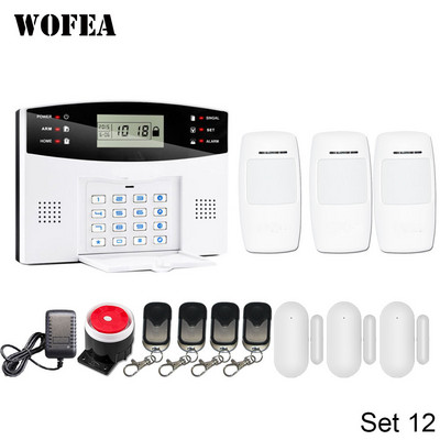 Wofea IOS Android APP Control Wireless Home Security Σύστημα συναγερμού GSM αμφίδρομη ενδοεπικοινωνία Ειδοποίηση SMS για τροφοδοσία