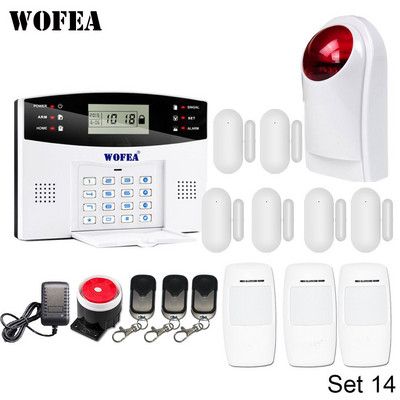 Wofea IOS Android APP Control Wireless Home Security Σύστημα συναγερμού GSM αμφίδρομη ενδοεπικοινωνία Ειδοποίηση SMS για τροφοδοσία