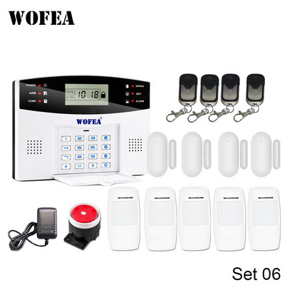 Wofea IOS Android APP Control Wireless Home Security Σύστημα συναγερμού GSM αμφίδρομη ενδοεπικοινωνία Ειδοποίηση SMS για τροφοδοσία