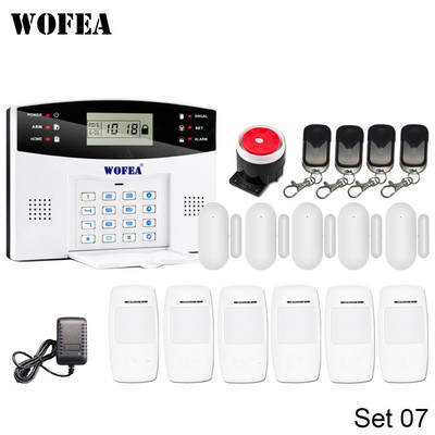 Wofea IOS Android APP Control Wireless Home Security Σύστημα συναγερμού GSM αμφίδρομη ενδοεπικοινωνία Ειδοποίηση SMS για τροφοδοσία
