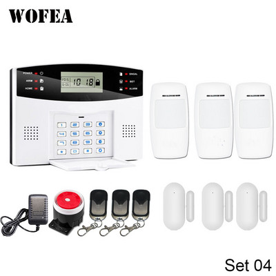 Wofea IOS Android APP Control Wireless Home Security Σύστημα συναγερμού GSM αμφίδρομη ενδοεπικοινωνία Ειδοποίηση SMS για τροφοδοσία