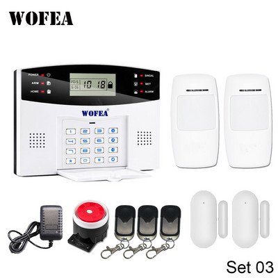 Wofea IOS Android APP Control Wireless Home Security Σύστημα συναγερμού GSM αμφίδρομη ενδοεπικοινωνία Ειδοποίηση SMS για τροφοδοσία