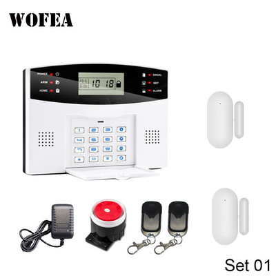 Wofea IOS Android APP Control Wireless Home Security Σύστημα συναγερμού GSM αμφίδρομη ενδοεπικοινωνία Ειδοποίηση SMS για τροφοδοσία