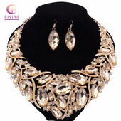 6 színű divatos női ékszer készletek Divatos nyaklánc bohó fülbevalóval nyilatkozat nyaklánc parti esküvőre Közvetlen értékesítés