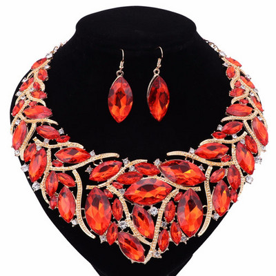 6 színű divatos női ékszer készletek Divatos nyaklánc bohó fülbevalóval nyilatkozat nyaklánc parti esküvőre Közvetlen értékesítés