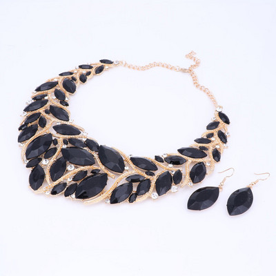 6 színű divatos női ékszer készletek Divatos nyaklánc bohó fülbevalóval nyilatkozat nyaklánc parti esküvőre Közvetlen értékesítés