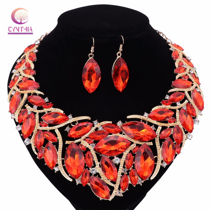 6 színű divatos női ékszer készletek Divatos nyaklánc bohó fülbevalóval nyilatkozat nyaklánc parti esküvőre Közvetlen értékesítés