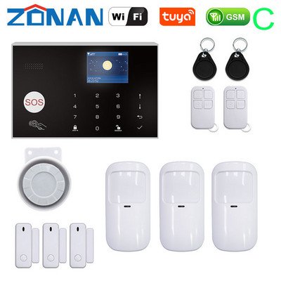 ZONAN G30 Sigurnosni alarmni sustav Wifi Tuya Gsm Home Protuprovalni 433MHz Kontrola aplikacija s bežičnim senzorom pokreta Detektor Alarmni komplet