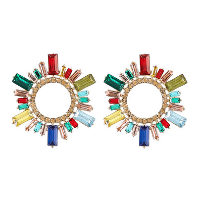 Noua tendință, cercei cu strasuri, cu flori, pentru petrecere, accesorii de nuntă, bijuterii de lux, cercei pentru femei