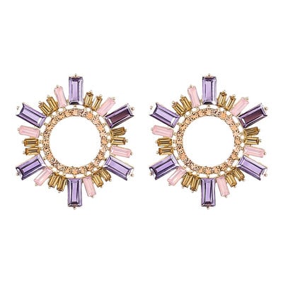 Noua tendință, cercei cu strasuri, cu flori, pentru petrecere, accesorii de nuntă, bijuterii de lux, cercei pentru femei