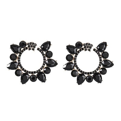 Noua tendință, cercei cu strasuri, cu flori, pentru petrecere, accesorii de nuntă, bijuterii de lux, cercei pentru femei
