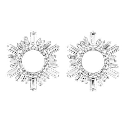 Noua tendință, cercei cu strasuri, cu flori, pentru petrecere, accesorii de nuntă, bijuterii de lux, cercei pentru femei