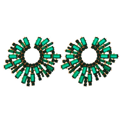 Nove vintage šuplje okrugle kristalne viseće naušnice Trend Statement Minđuše za uši s kamenčićima za žene Modni šareni nakit