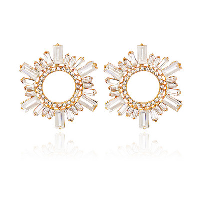 Nove vintage šuplje okrugle kristalne viseće naušnice Trend Statement Minđuše za uši s kamenčićima za žene Modni šareni nakit