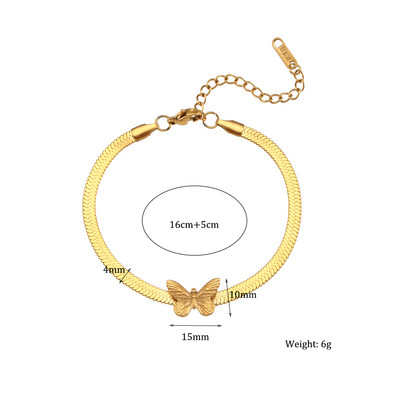 2022 új dizájn, aranyozott pillangó nyaklánc halszálkás lánc karkötők ékszerkészlet női parti nyilatkozat nyaklánc